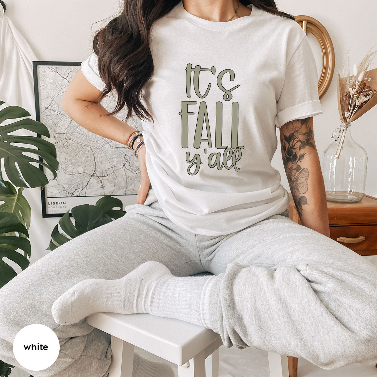 Fall Crewneck Sweatshirt, Its Yall T-Shirt, Gifts, for Her product image 126