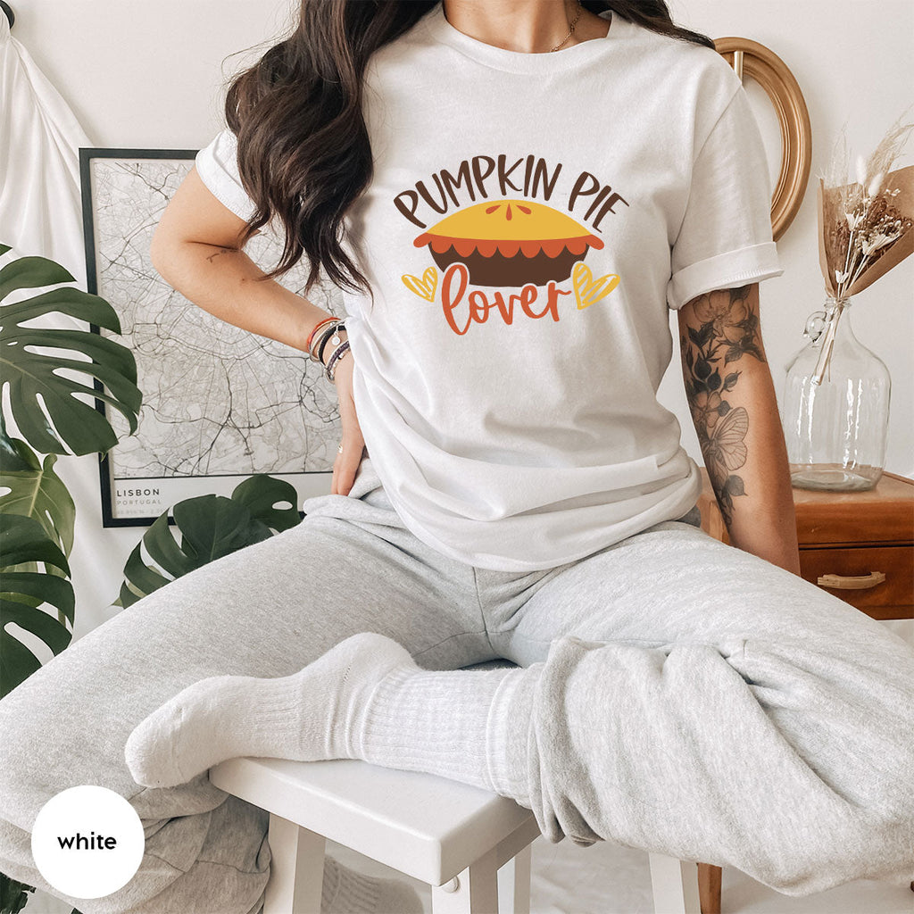Kids Thanksgiving Shirts, Pumpkin Pie Graphic Tees, Gift product image 75