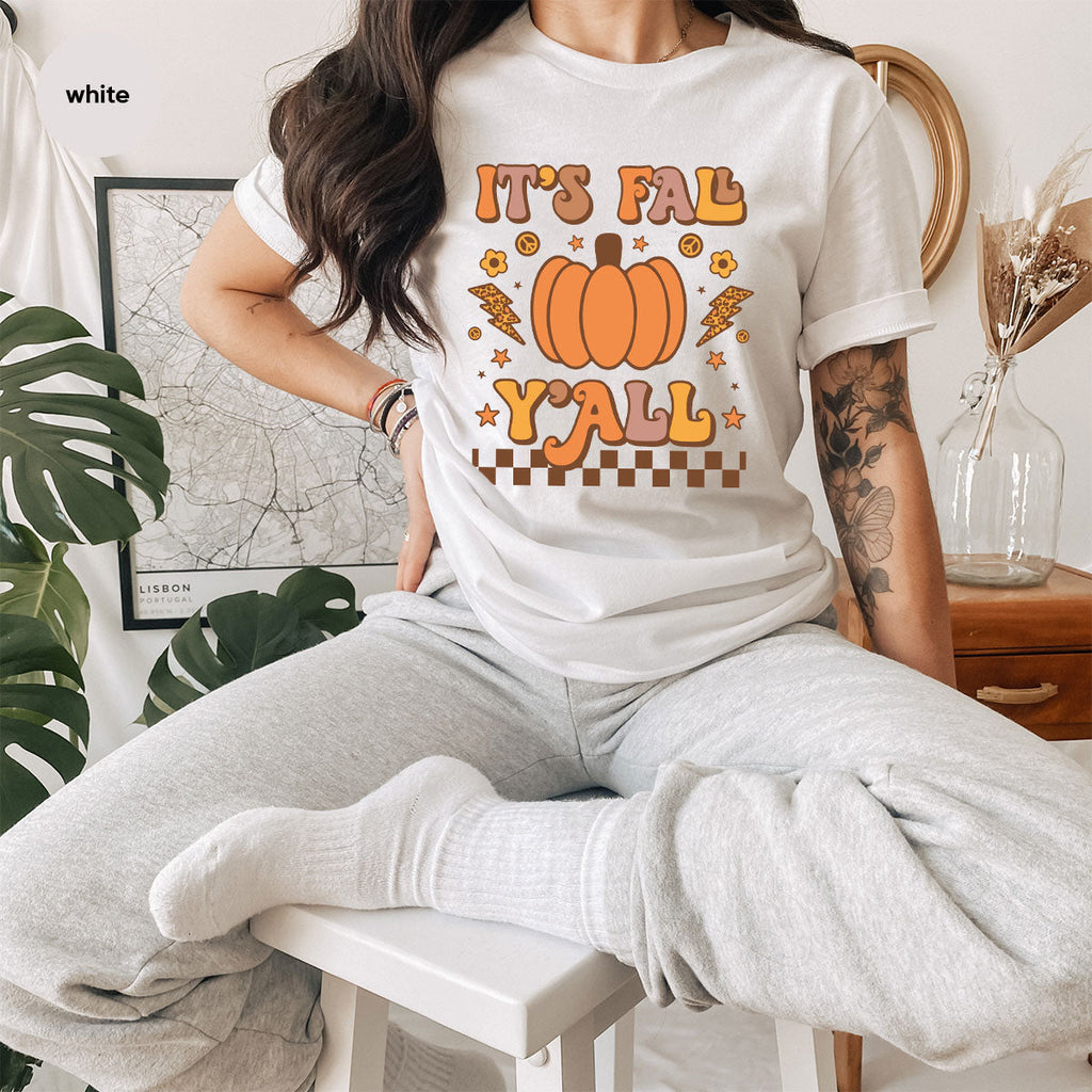 Halloween Fall Shirt, It's Y'Fall T-Shirt, Hoodie, Long product image 62