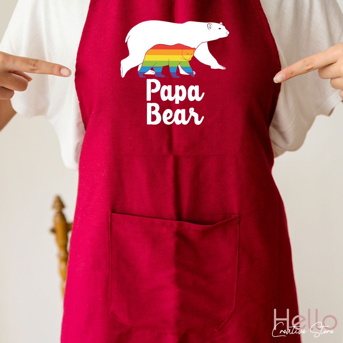 Papa Bear Shirt, T-Shirt, LGBT Rainbow Tee product image 54