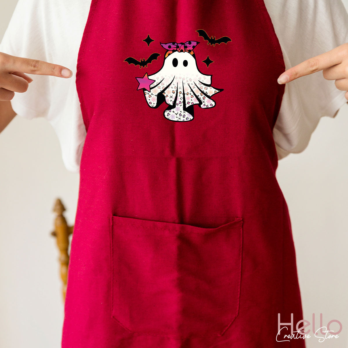 Spooky Season Outfit, Ghost Graphic Tee, Girls Boo Vneck product image 107