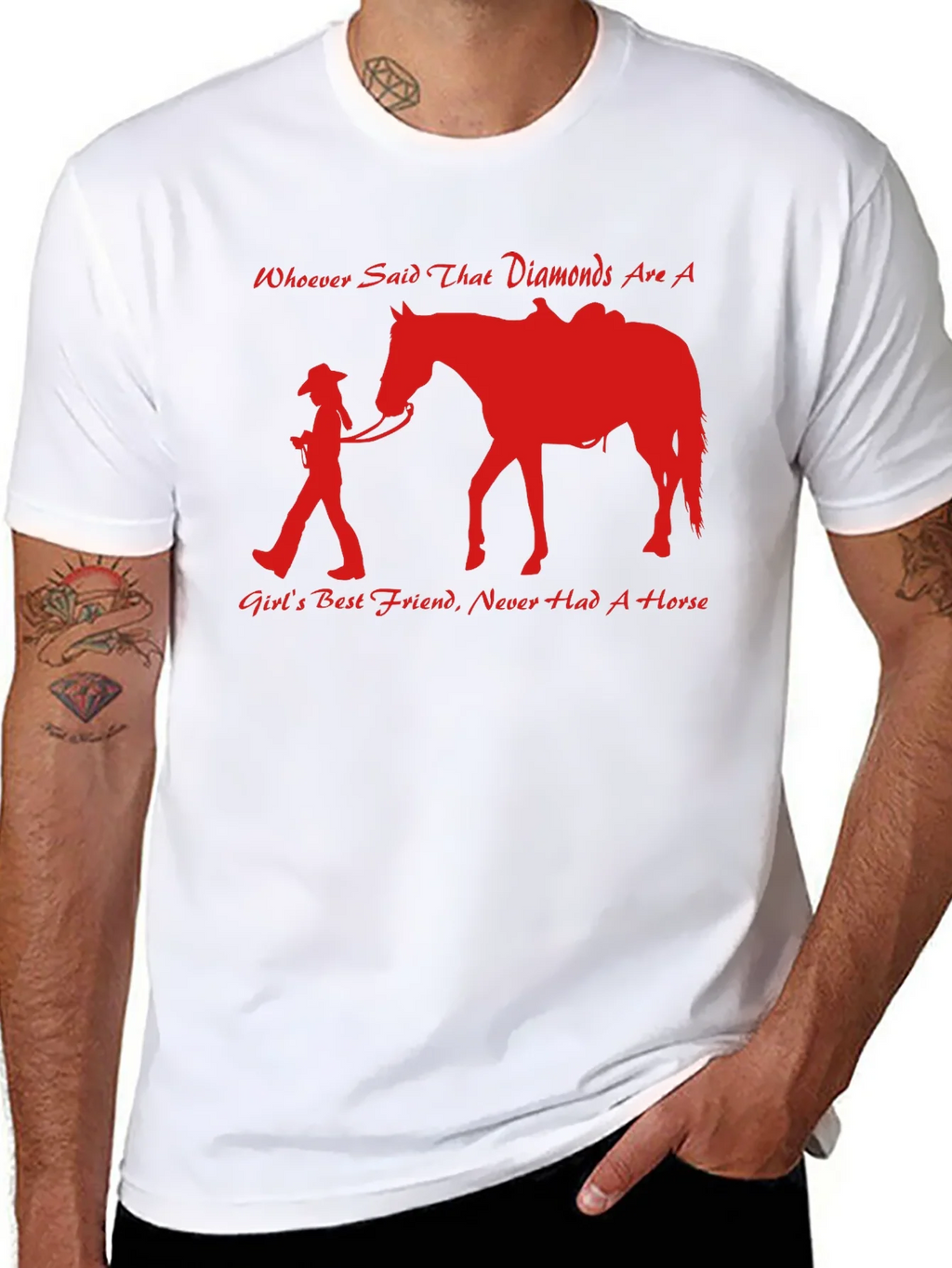 Horse Lover Graphic T-Shirt - Diamonds vs. product image 2