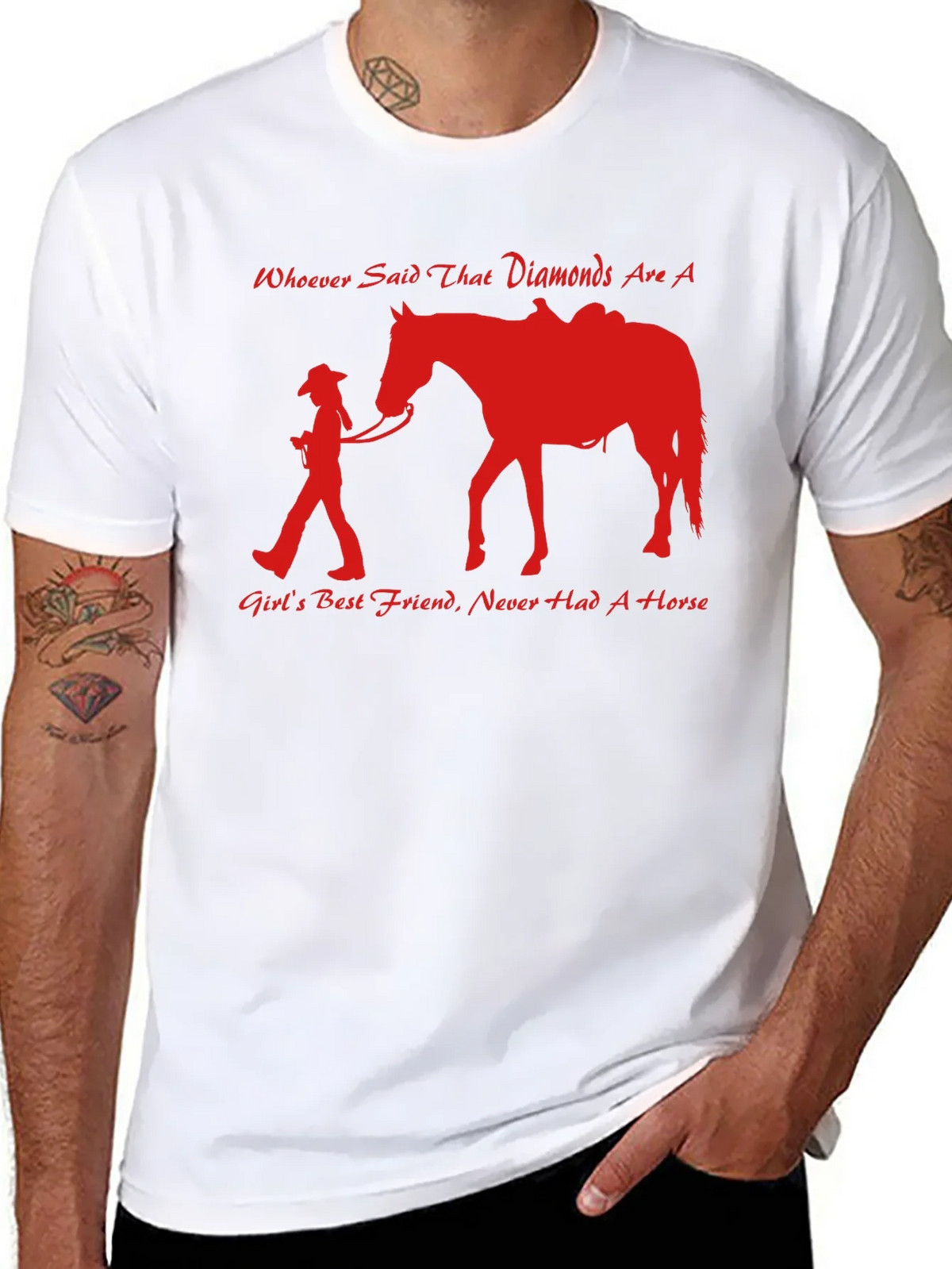 Horse Lover Graphic T-Shirt - Diamonds vs. product image 2
