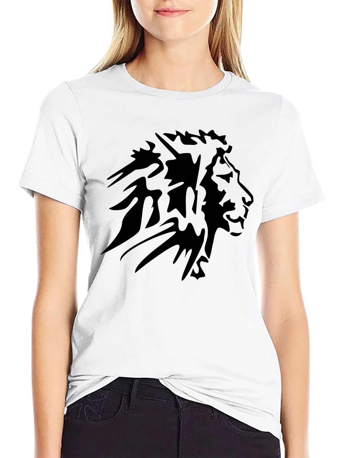 Mens Black Lion Graphic Tee - Short Sleeve product image 8