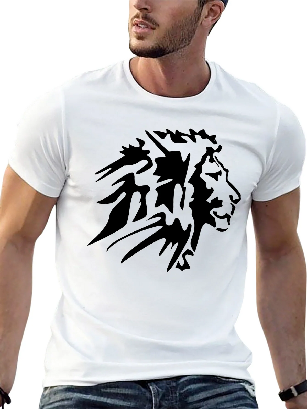 Mens Black Lion Graphic Tee - Short Sleeve product image 12