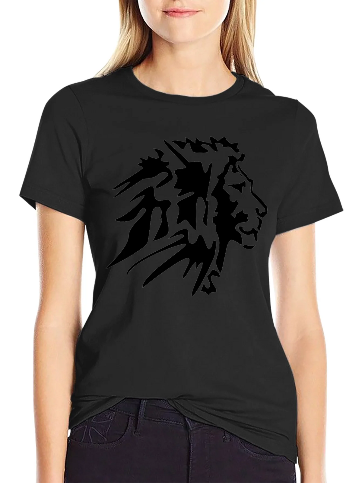 Mens Black Lion Graphic Tee - Short Sleeve product image 2