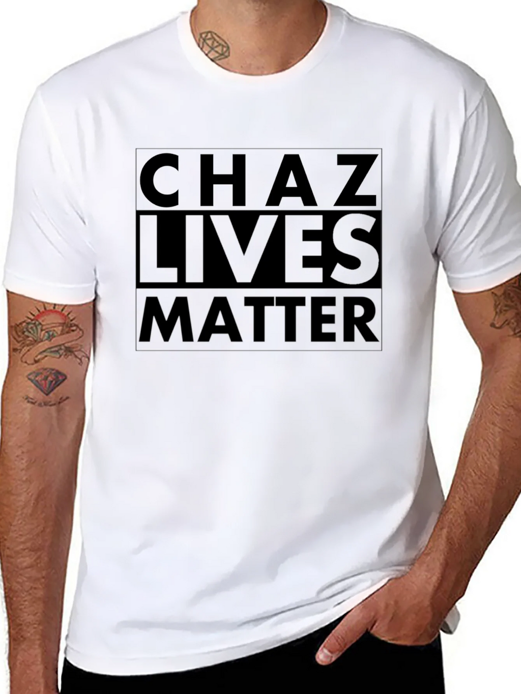 Chaz Lives Matter Black Graphic Tee - Modern Casual product image 4