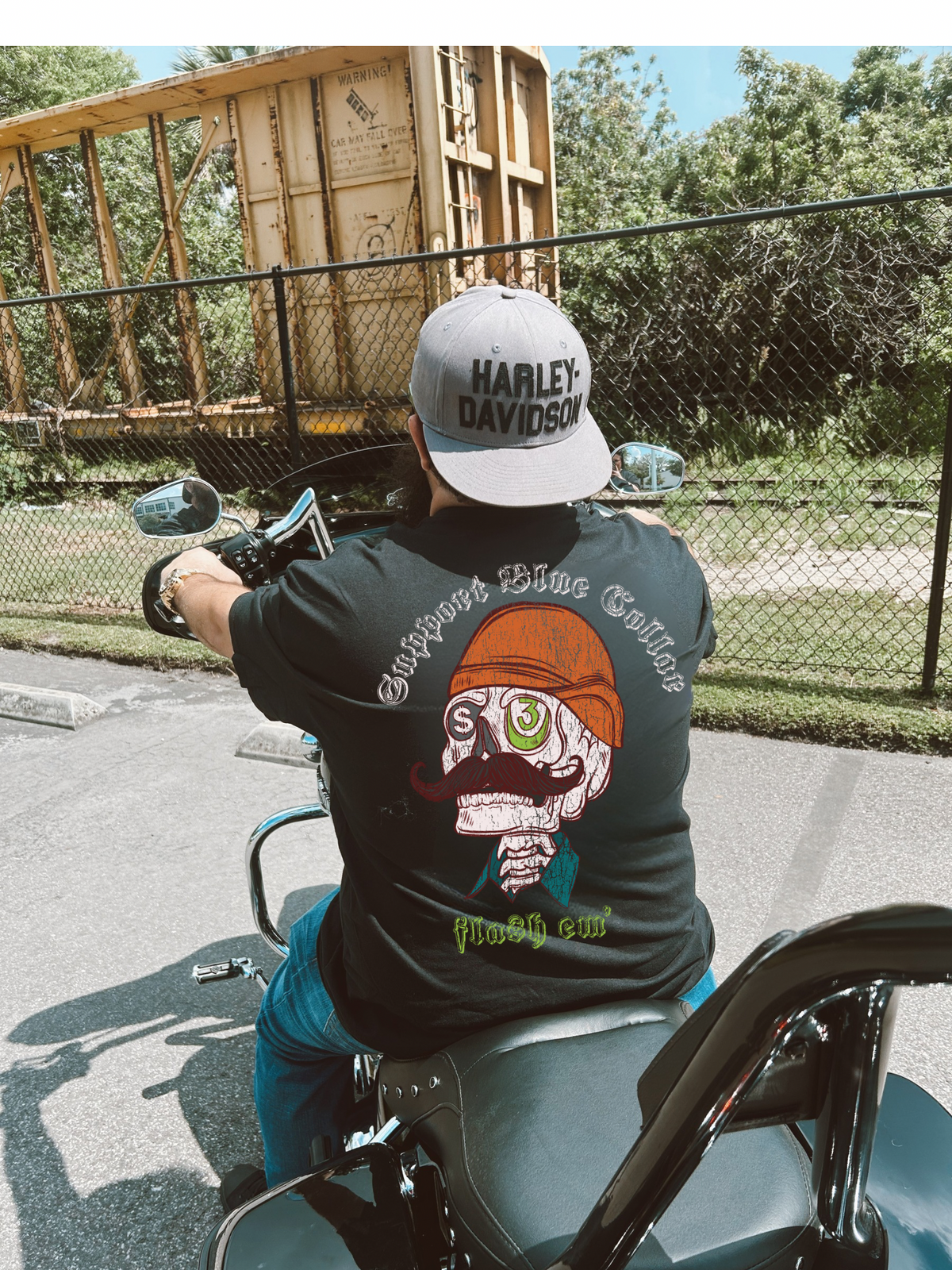 Blue Collar Flash Em tee product image 3