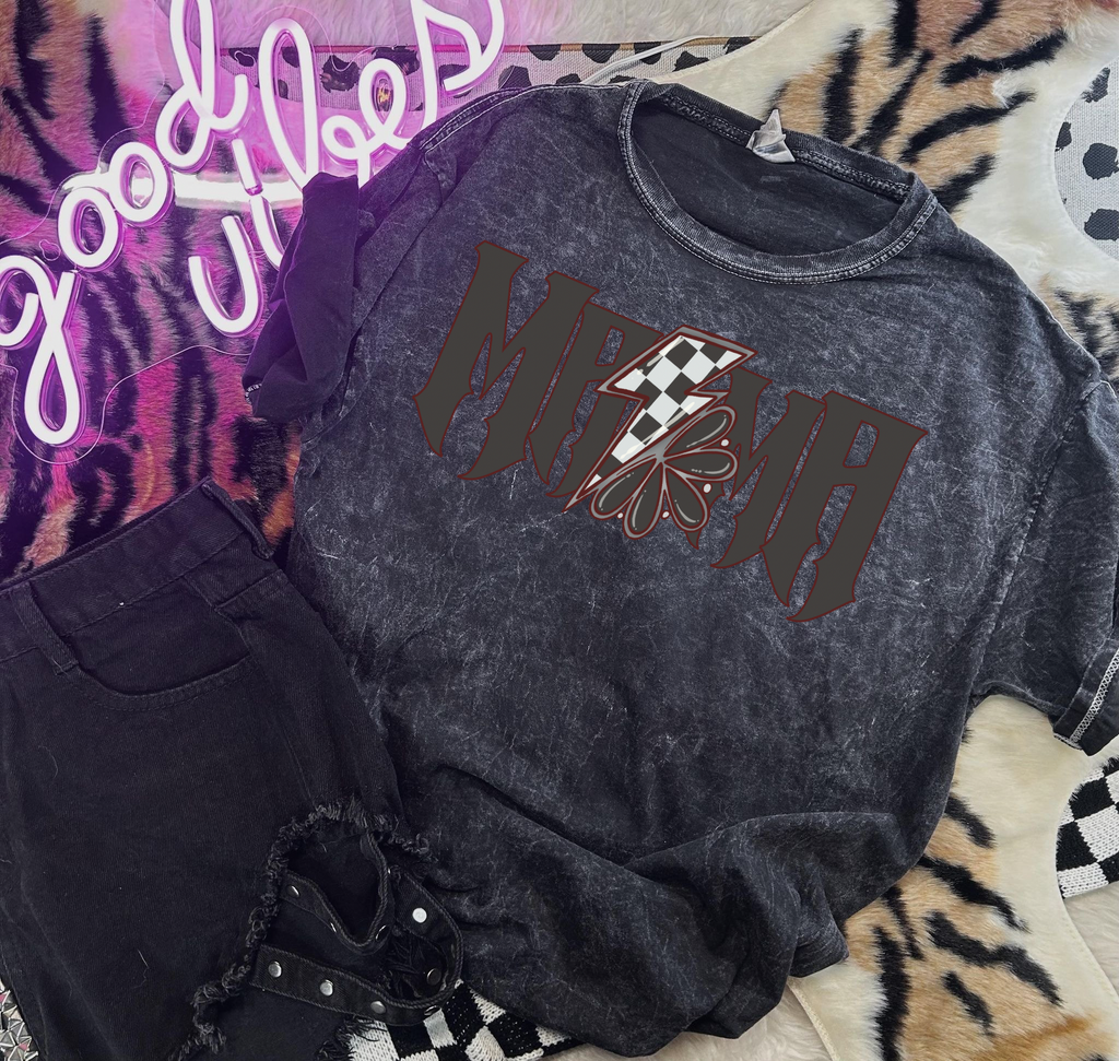 Black Mama Checkered Bolt Tee product image 3