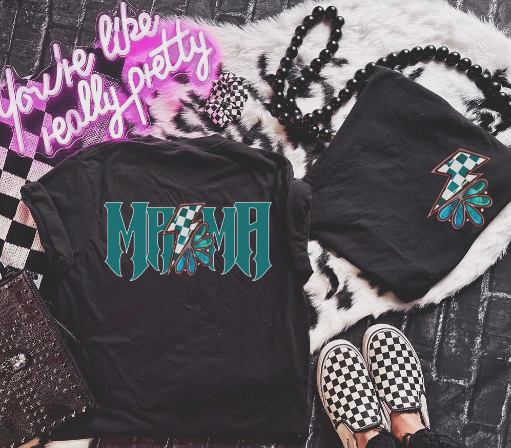 Checkered Mama Bolt tee product image 1