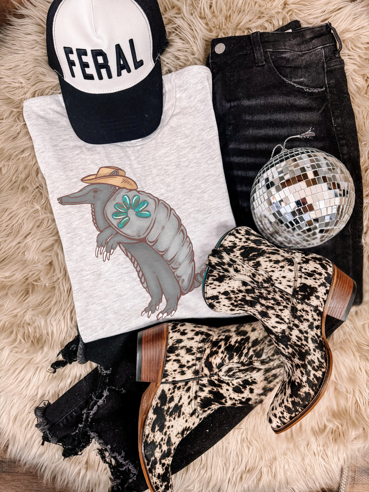 Cowboy armadillo Sublimation Tee product image 1