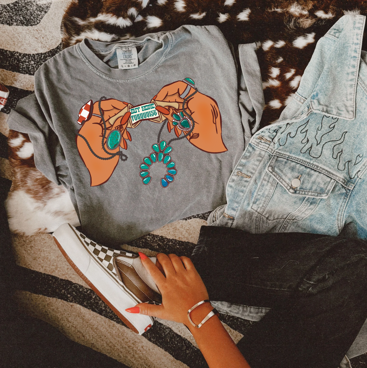 Buy More Turquoise Fortune Cookie Tee product image 3