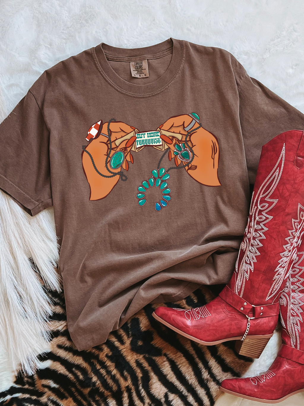 Buy More Turquoise Fortune Cookie Tee product image 2