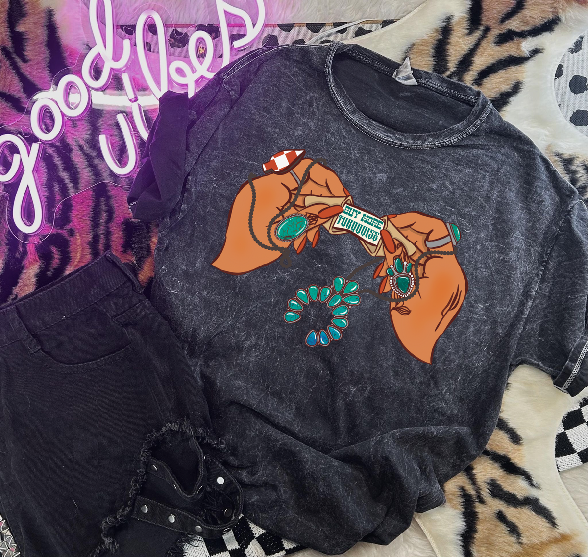 Buy More Turquoise Fortune Cookie Tee product image 1