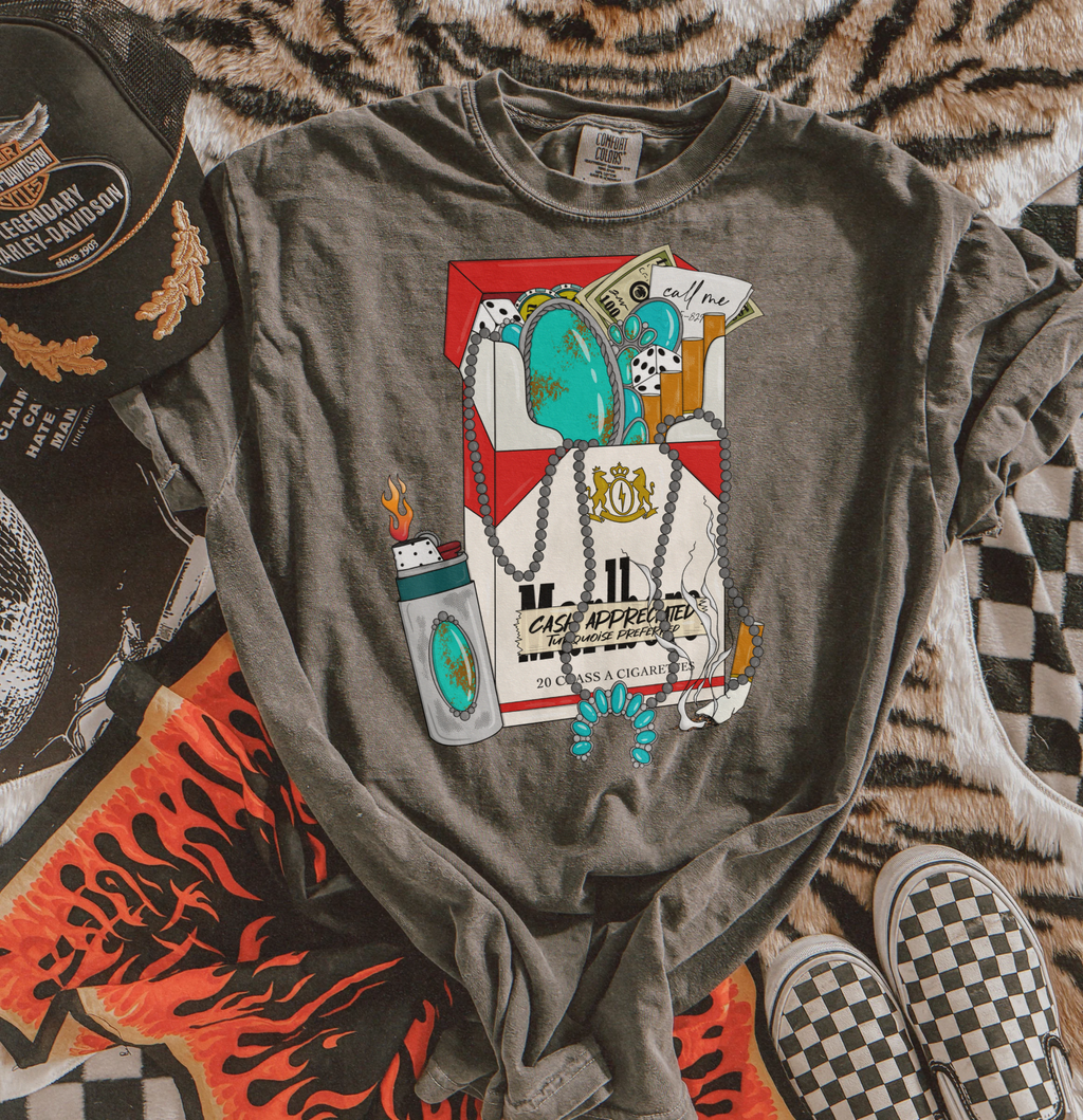 Turquoise Cigarette Box tee product image 2