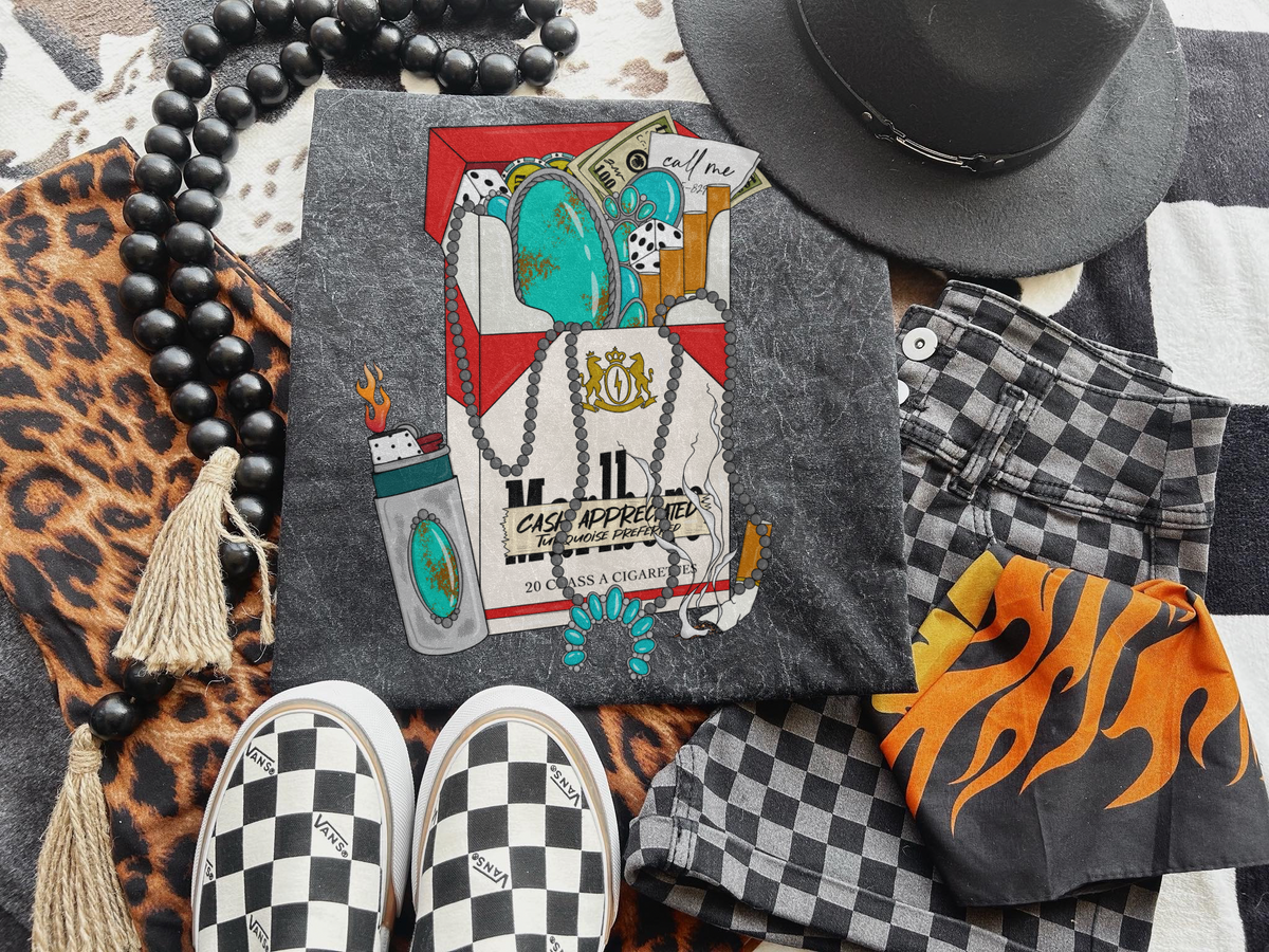 Turquoise Cigarette Box tee product image 4