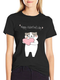Happy Valentines Day Cat T-Shirt product image 1