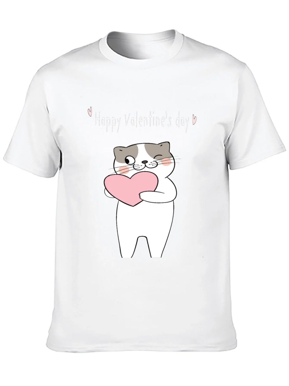 Happy Valentines Day Cat T-Shirt product image 3