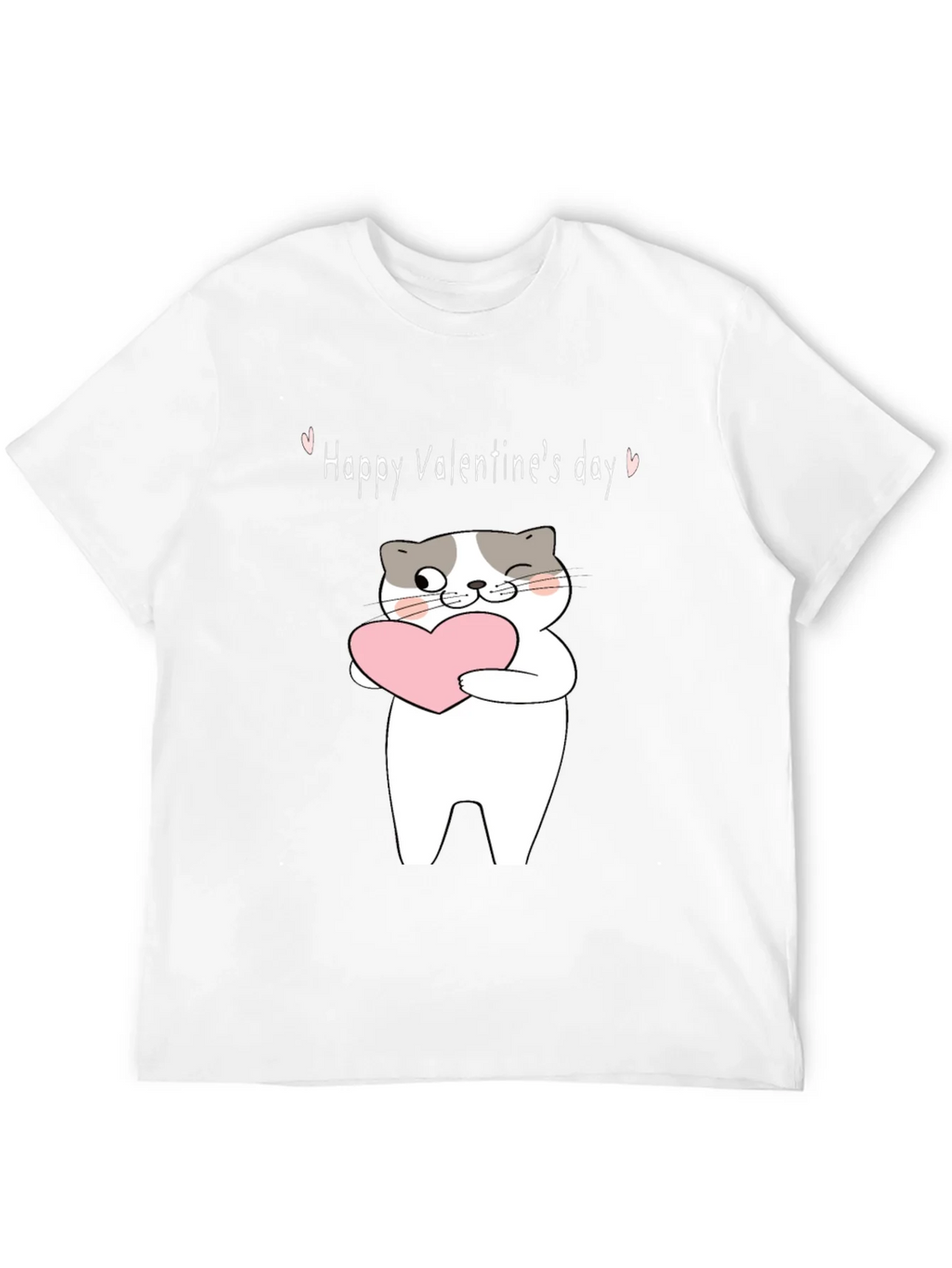 Happy Valentines Day Cat T-Shirt product image 4
