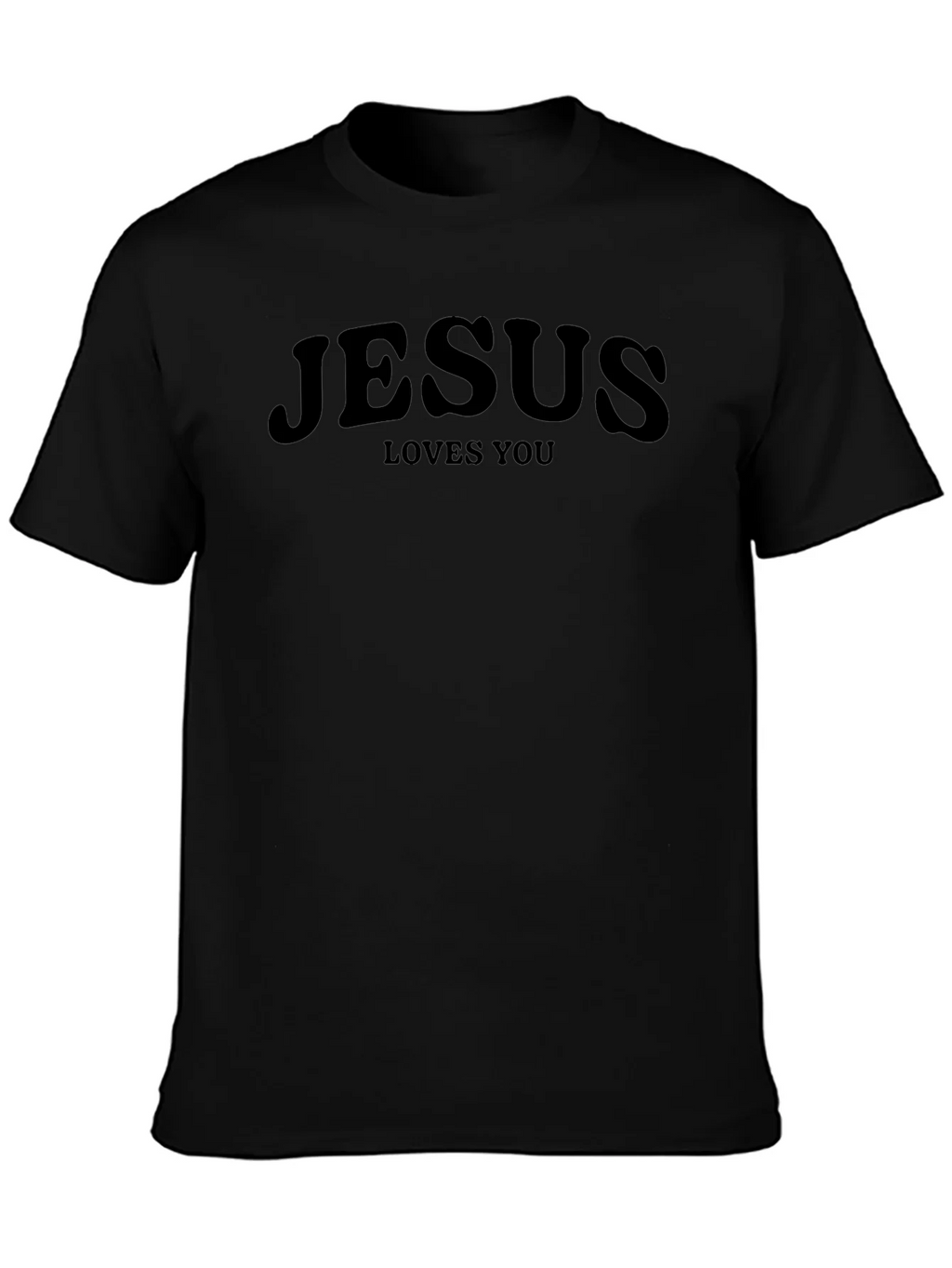 Jesus Loves You Black Graphic Tee product image 3