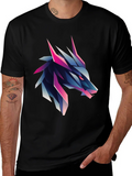 Geometric Wolf Graphic Tee - Bold & Modern product image 1