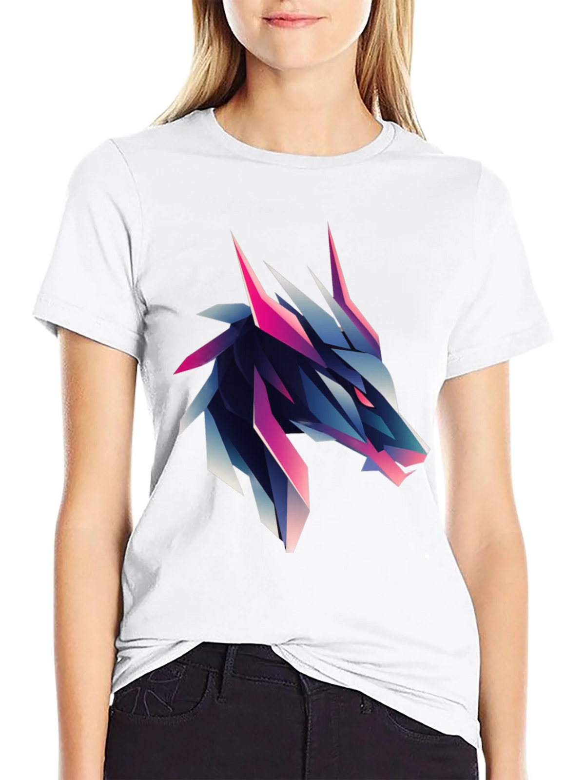 Geometric Wolf Graphic Tee - Bold & Modern product image 4