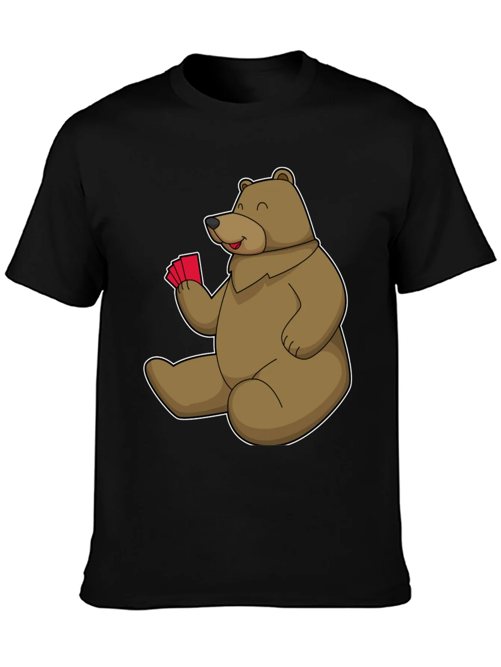 Bear Playing Cards Graphic Tee product image 1