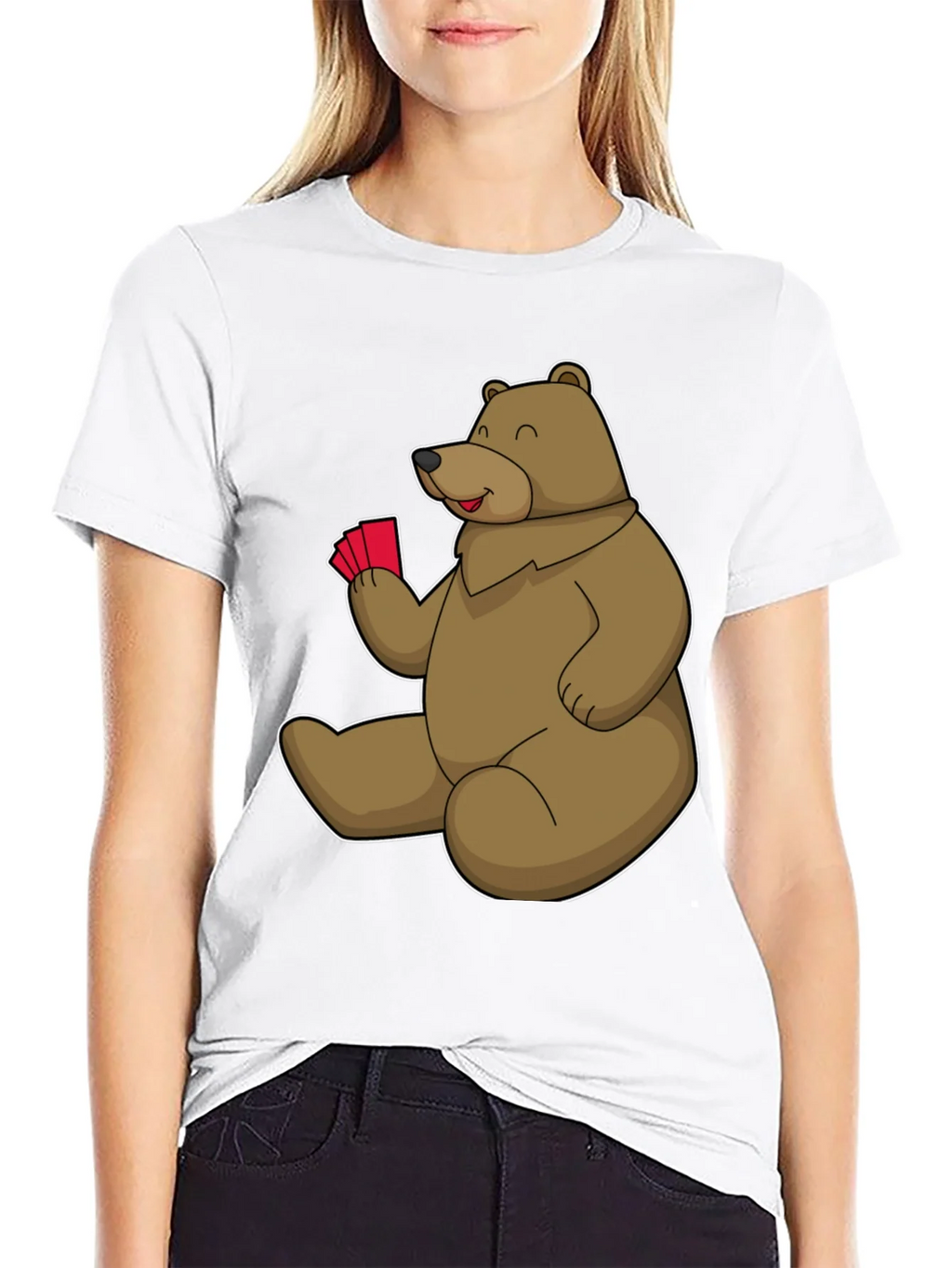 Bear Playing Cards Graphic Tee product image 3