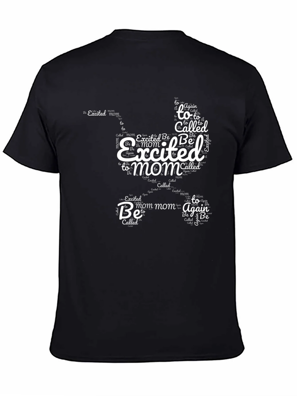 Excited Mom Typography Graphic Tee - Black product image 2