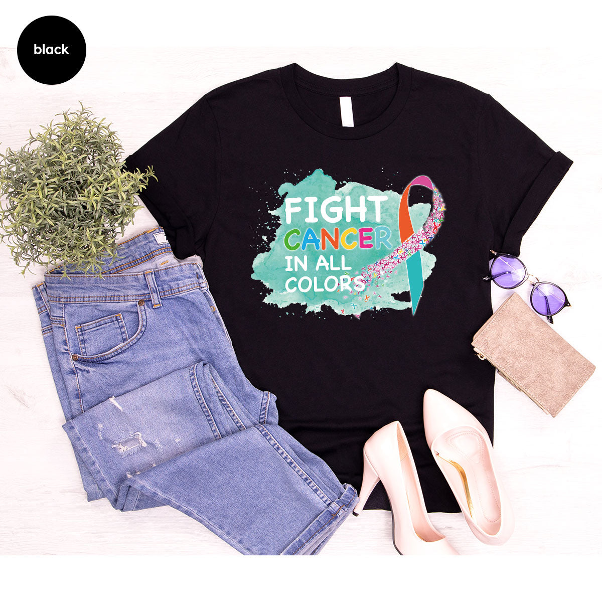 Fight Against Cancer Shirt, Warrior T-Shirt, With All Colors product image 51