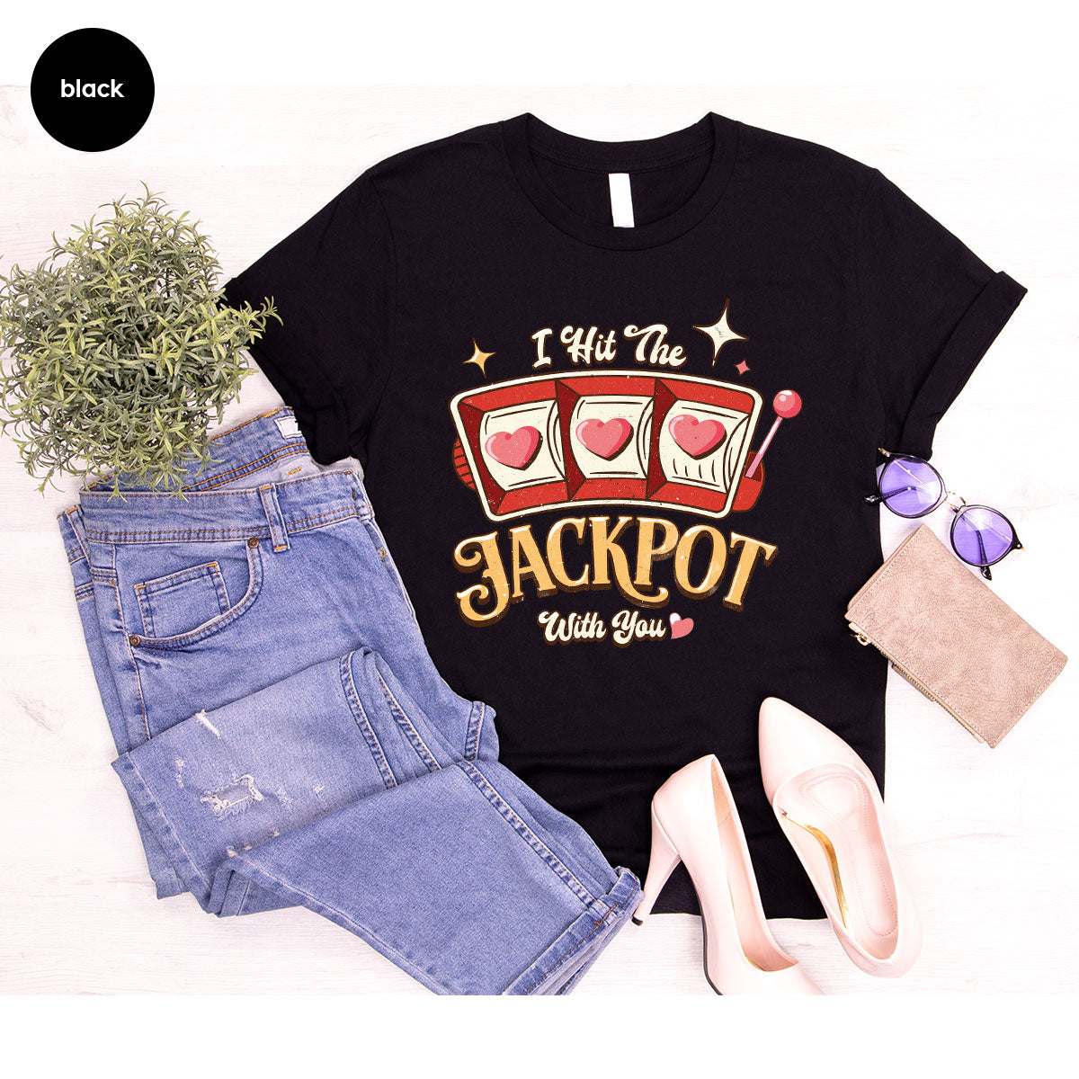 I Hit The Jackpot With You Shirt, Romantic Valentine's Day product image 62