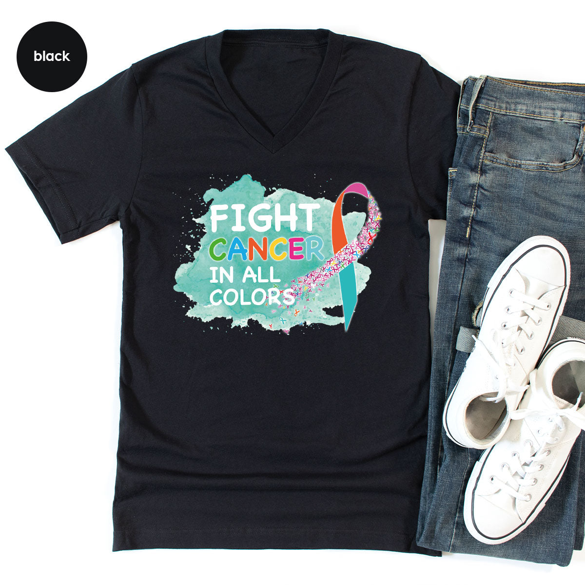 Fight Against Cancer Shirt, Warrior T-Shirt, With All Colors product image 52