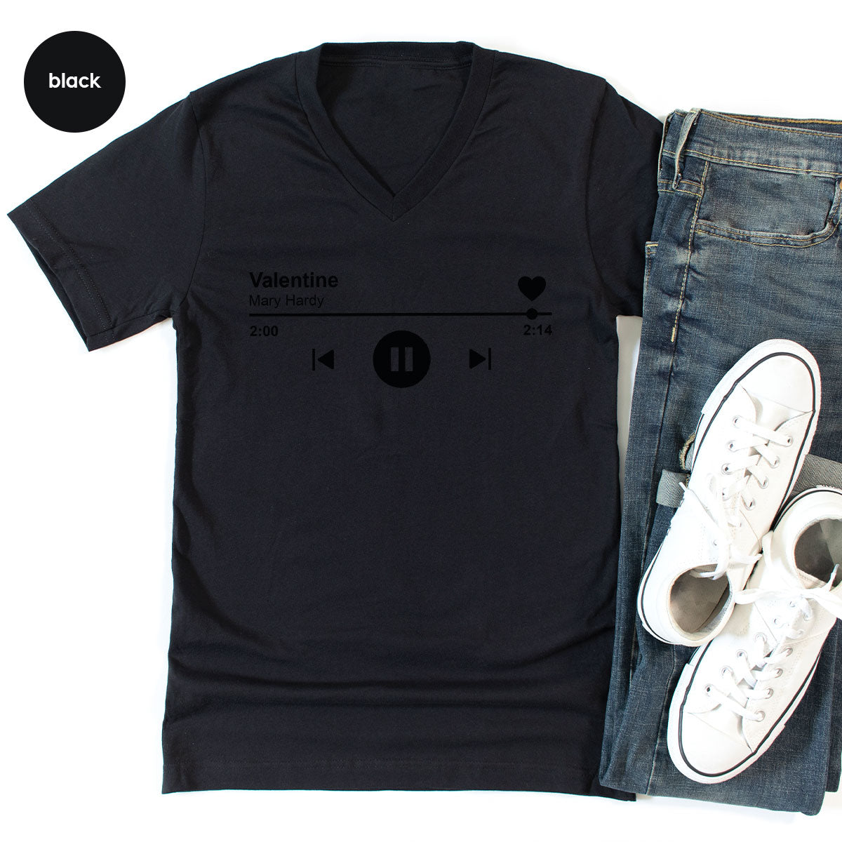 Valentine's Day Shirt, Play Music For Playlist T-Shirt product image 31
