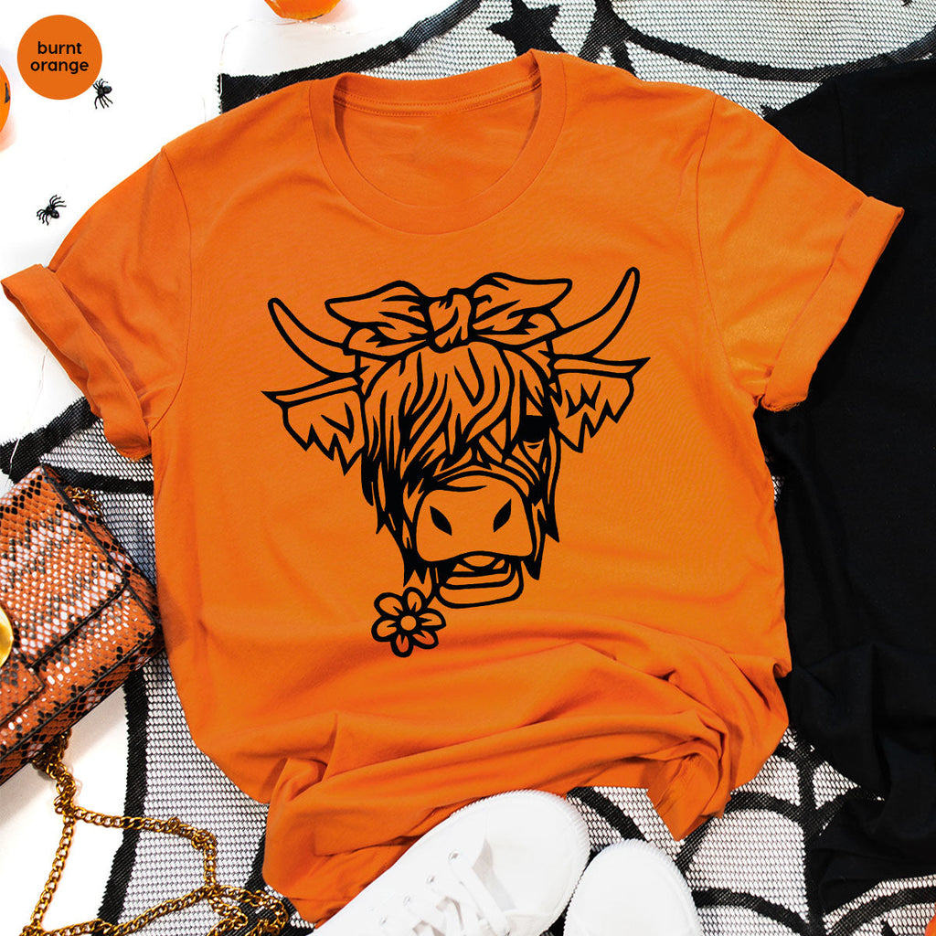 Cool Bull Shirt, With Flower T-Shirt, Funny product image 19