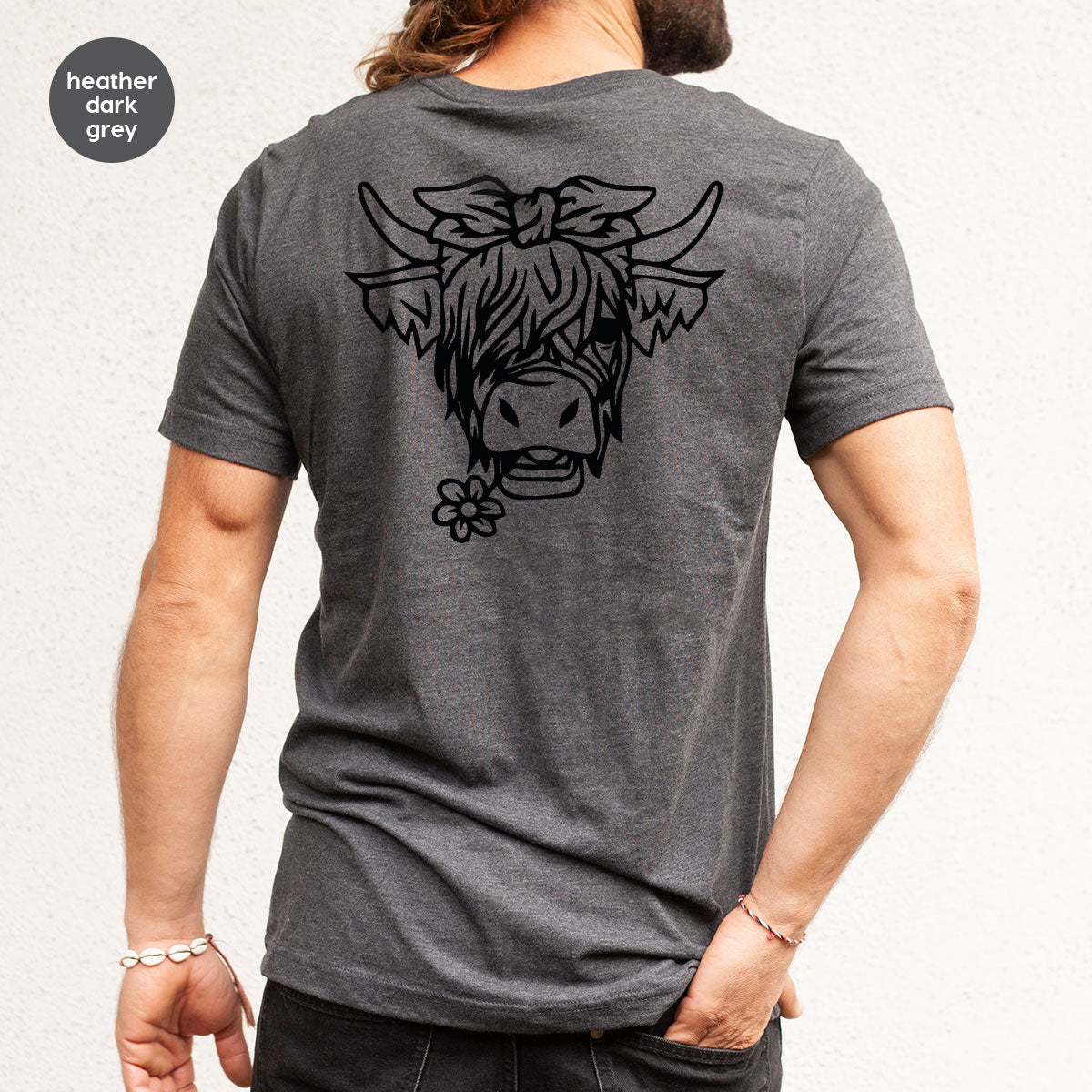 Cool Bull Shirt, With Flower T-Shirt, Funny product image 20