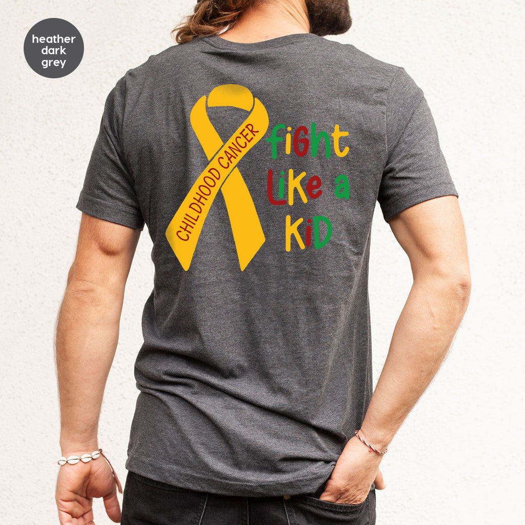 Fighting Like A Kid Shirt, Cancer Fight Childhood Canver product image 50