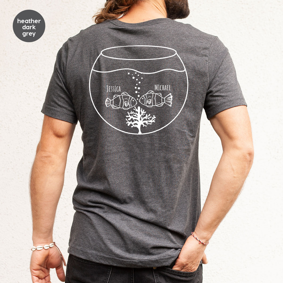 Fish Couple Shirt, Custom Name on T-Shirt, Gift for Couples product image 64