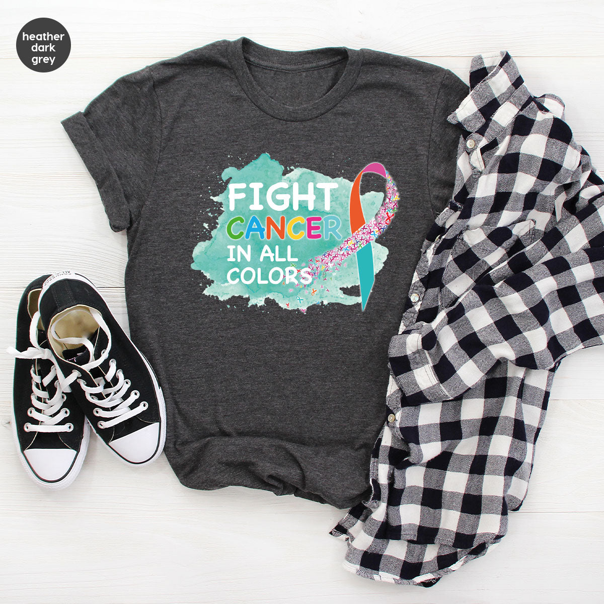 Fight Against Cancer Shirt, Warrior T-Shirt, With All Colors product image 54