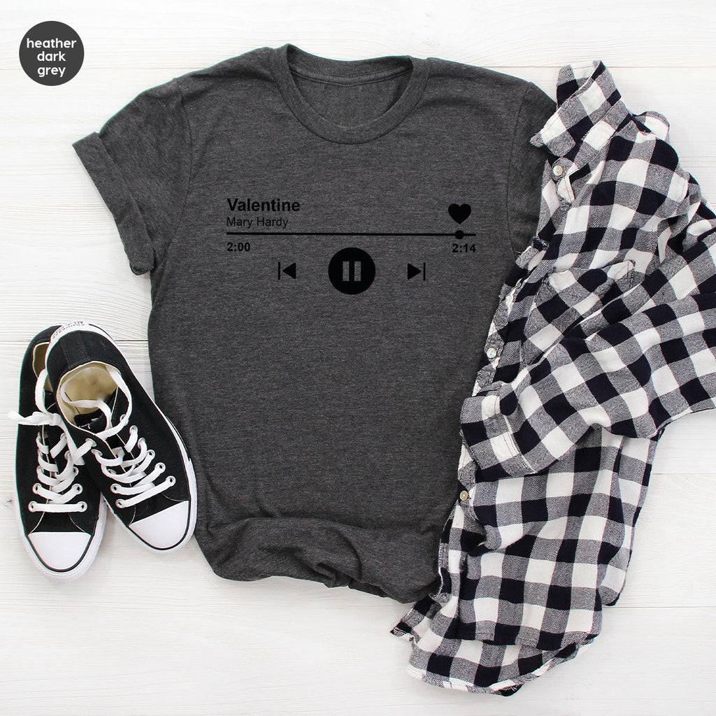 Valentine's Day Shirt, Play Music For Playlist T-Shirt product image 33