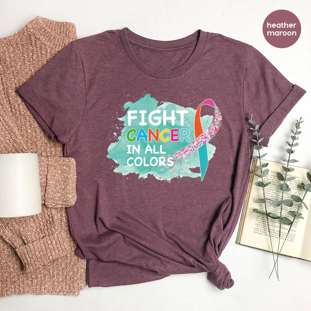 Fight Against Cancer Shirt, Warrior T-Shirt, With All Colors product image 61