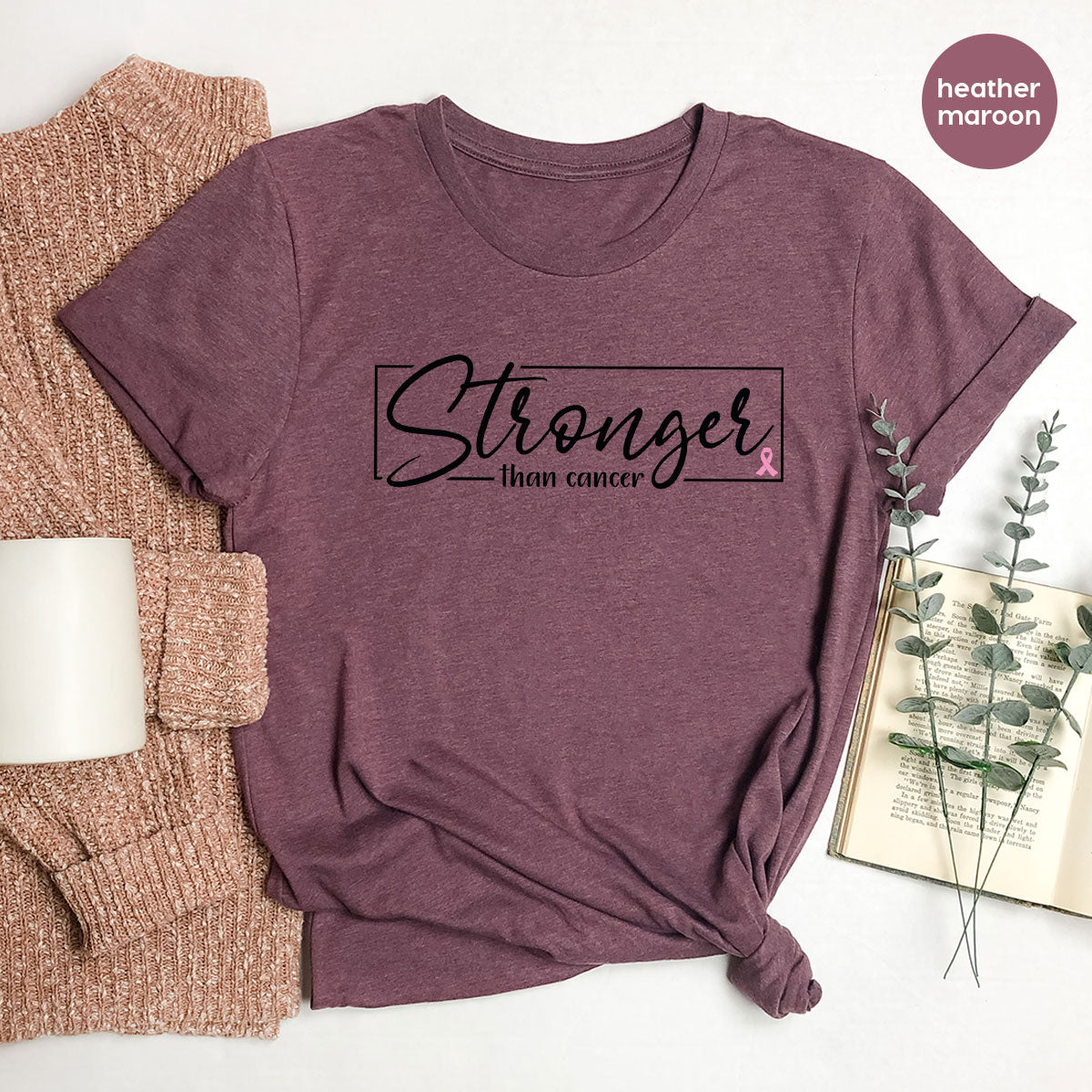 Stronger Than Cancer T-Shirt, Support Shirt, Warrior Tee product image 10