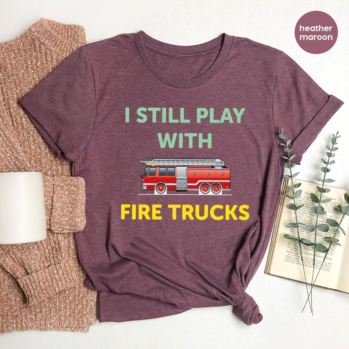 Fire Truck Shirt, Funny Fighter T-Shirt, Fireman Tee product image 74