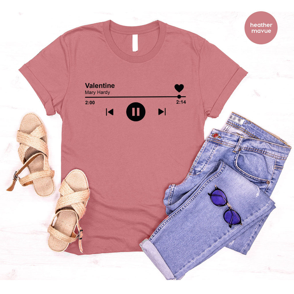 Valentine's Day Shirt, Play Music For Playlist T-Shirt product image 41