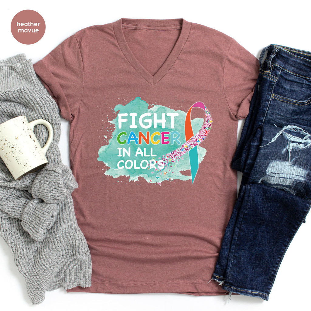 Fight Against Cancer Shirt, Warrior T-Shirt, With All Colors product image 63