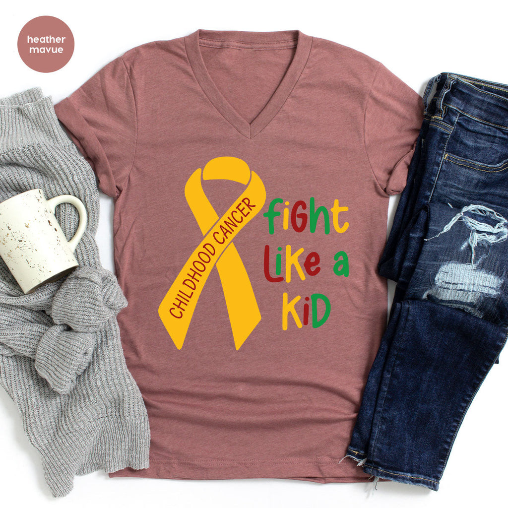 Fighting Like A Kid Shirt, Cancer Fight Childhood Canver product image 58