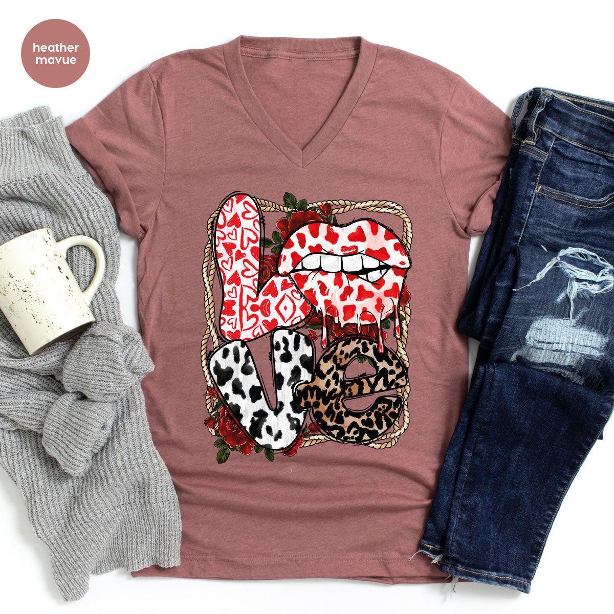 Love Shirt, Lovers Gift, Cool Valentine's Day T-Shirt product image 75