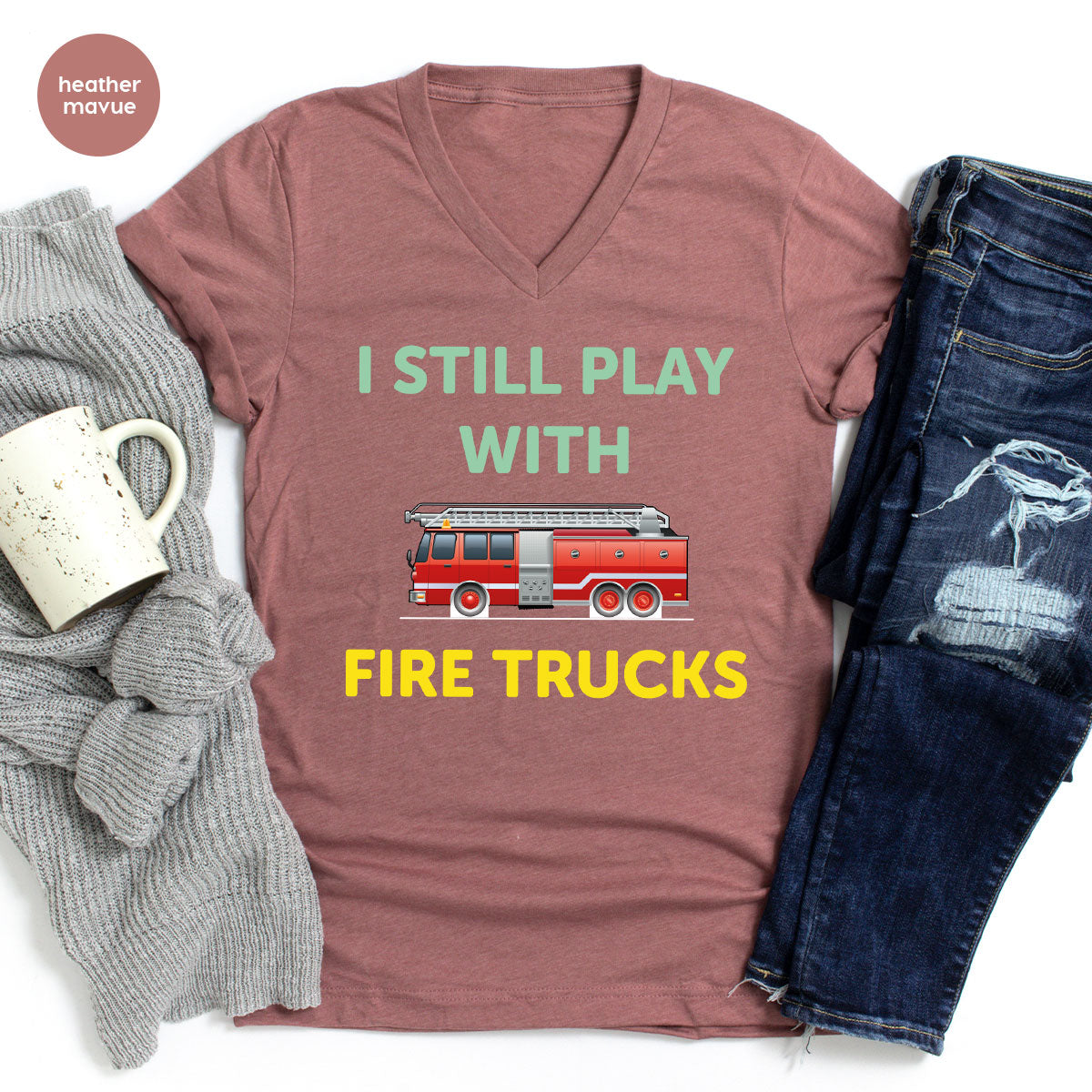 Fire Truck Shirt, Funny Fighter T-Shirt, Fireman Tee product image 76