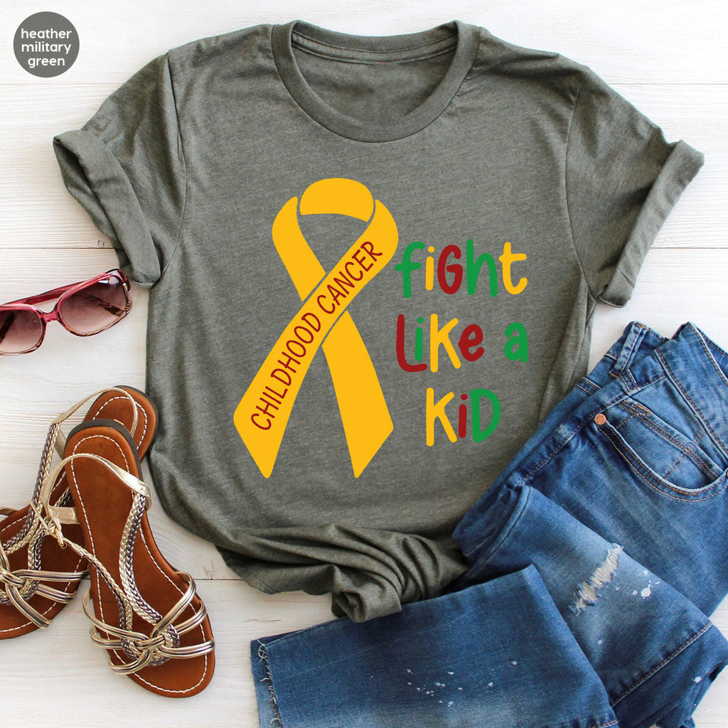 Fighting Like A Kid Shirt, Cancer Fight Childhood Canver product image 59