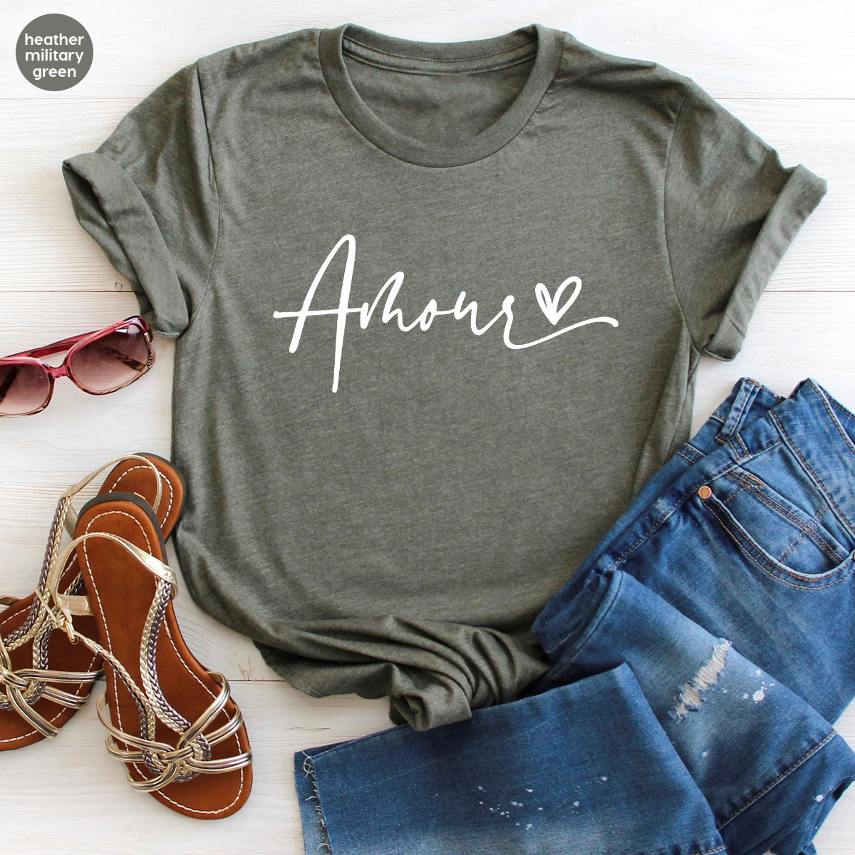 Among T-Shirt, Love Shirt, Heart Valentine's Tee product image 76