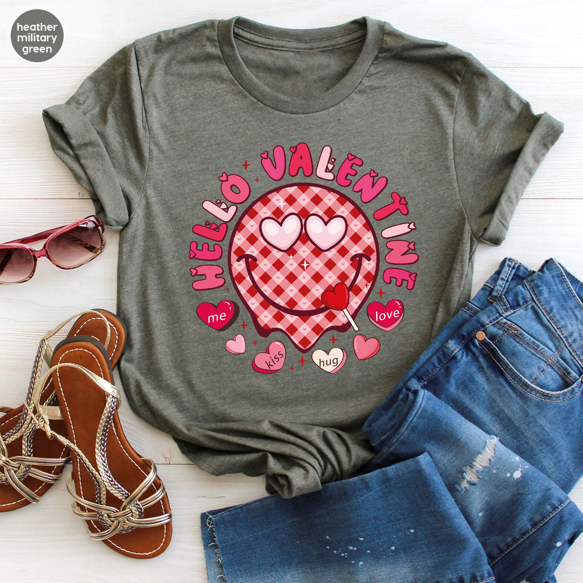 Hello Valentine Shirt, Valentine's Day Love Gift for My product image 60